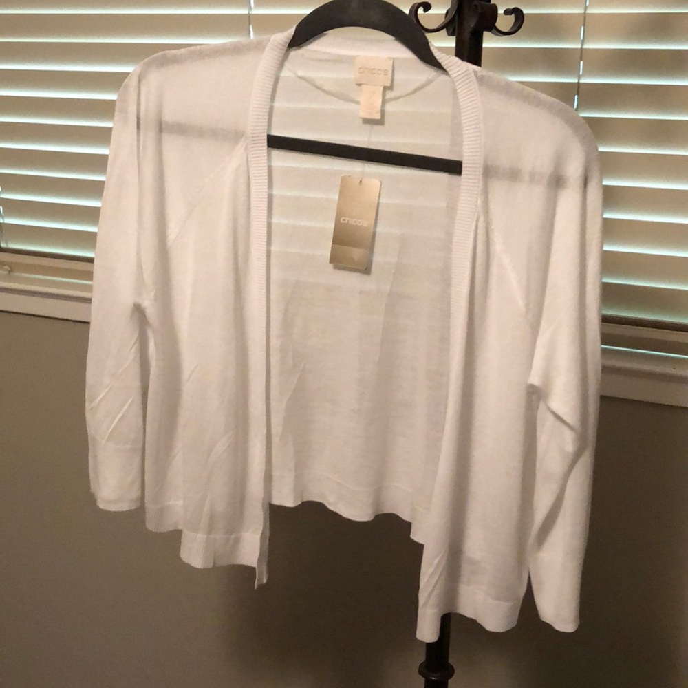 Two cute shrugs from Chico’s with tags